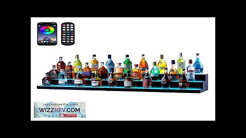 VEVOR LED Lighted Liquor Bottle Display Bar Shelf RF & App Control Review