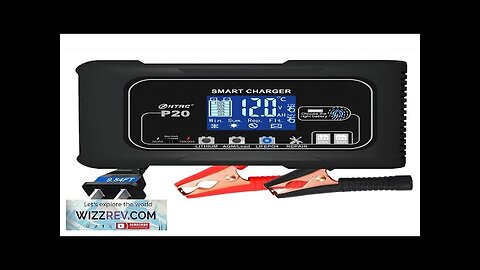 HTRC 20A P20 12V-24V Smart Battery Charger For Car Motorcycle Battery Repair Review