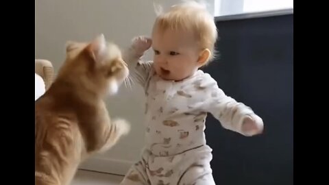 Epic Baby vs. Cat Battle: Who Will Win This Adorable Duel?