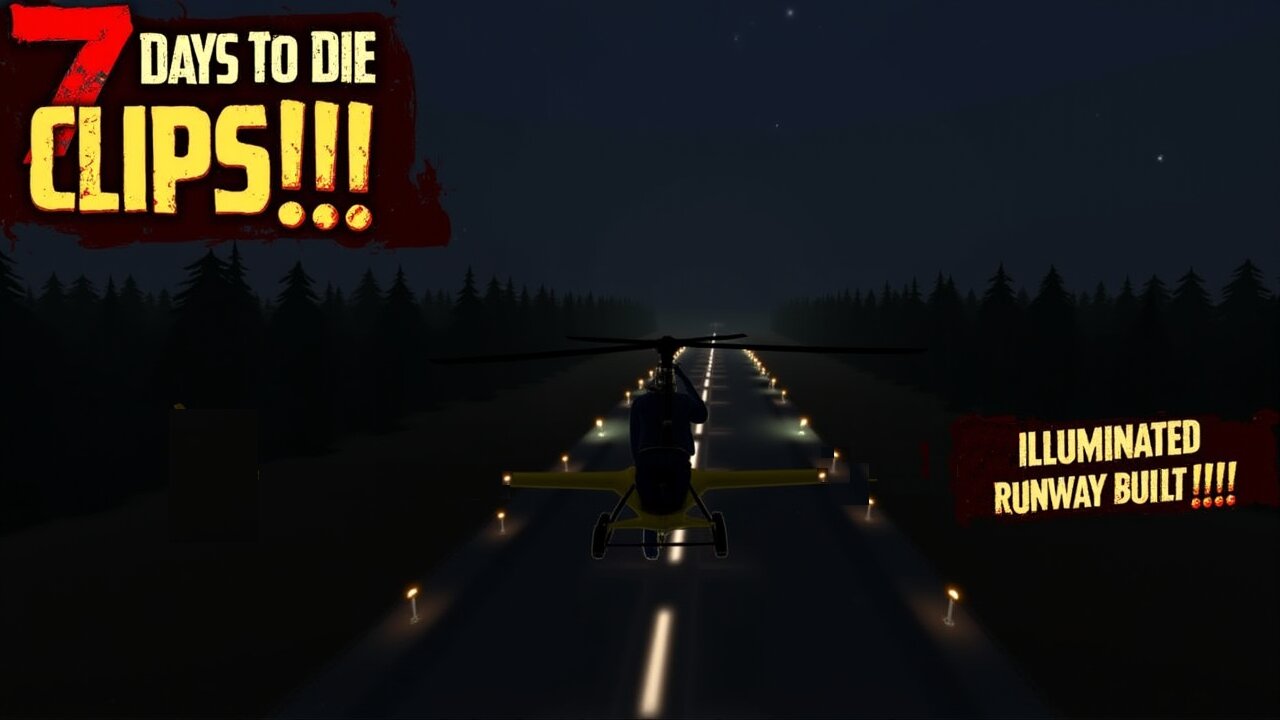 7 Days To Die Illuminated Runway!!!