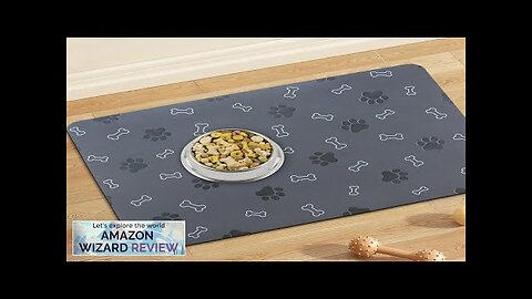 Pet Cat Dog Food Mat Non Slip Mat for Dog Water Bowl Review