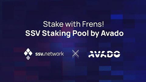 [Community] Frens by Avado - SSV Staking Pool for friends!