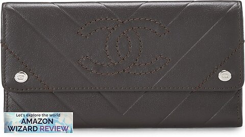 CHANEL Pre-Loved Brown Calfskin Chevron Wallet BrownClassic Chanel fold-over flap wallet Review