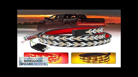 48inch/60inch 12V Universal Pickup Car LED Tail Lights with Fishbone Design Illuminated Review