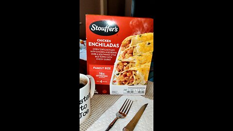 Eating Stouffer's Chicken Enchiladas, Dbn, MI, 2/23/25