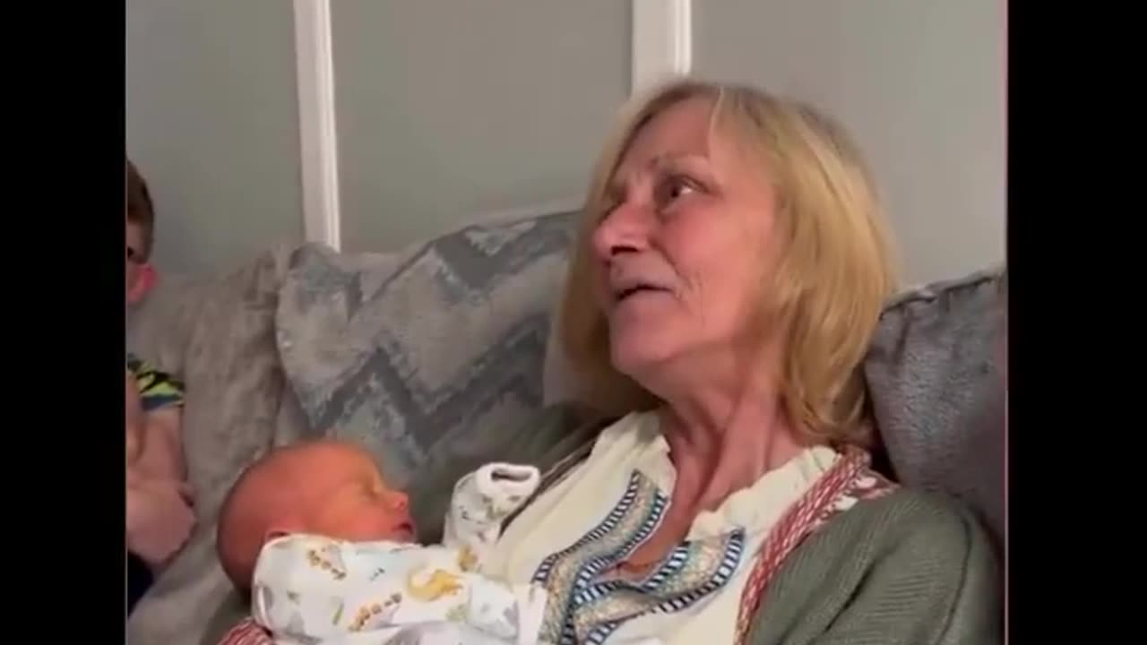 This grandma had the surprise of her life!