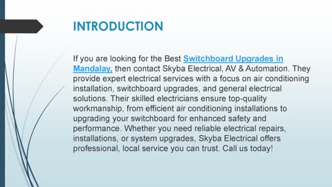 Best Switchboard Upgrades in Mandalay