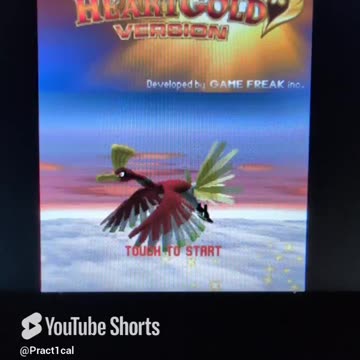 Pokemon Heart Gold intro on the r36s retro gaming device.