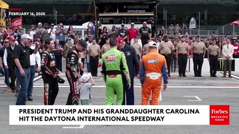 VIRAL MOMENT: President Trump And His Granddaughter Carolina Hit The Daytona International Speedway