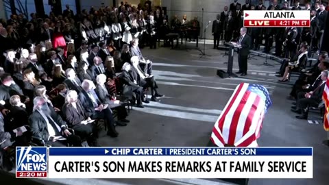 President Jimmy Carter's son shares emotional story at Atlanta service