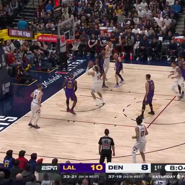 NBA - Jokić got rid of it QUICK 👀 Draw 2? Drop it off to his man AG for the slam!