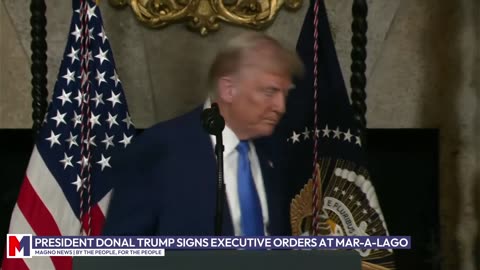 President Trump signs Executive Orders during Briefing at Mar-a-Lago (Feb 18, 2025) [LIVE]