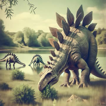 Stegosaurus beautiful herbivore