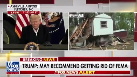 President Trump will likely GET RID OF FEMA! Speaking during Visit to Asheville, North Carolina