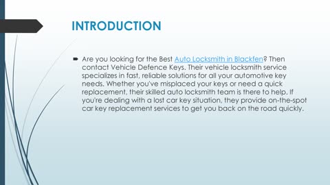 Get The Best Auto Locksmith in Blackfen.