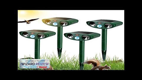 Pack of 4 Ultrasonic Animal Repellent Outdoor Solar Deer Repellent Devices Review