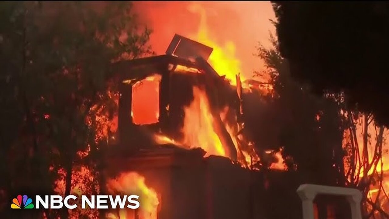 Wind-driven fires erupt in Southern California