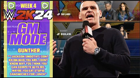 DWW WWE2K24 GM MODE. MAIN EVENT GUNTHER VS JACKSON SMOOTH