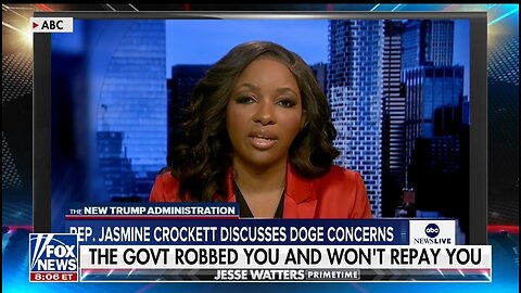 Rep Jasmine Crockett's Hypocrisy On 'Free' Govt Money