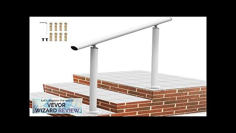 VEVOR Outdoor Stair Railing Kit 3 FT Handrails 2-3 Steps Adjustable Angle Review