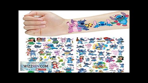 Disney Anime Lilo & Stitch Tattoo Stickers Kawaii Stitch DIY Stickers Birthday Review