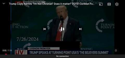 Trump repeatedly saying I'm not a Christian!