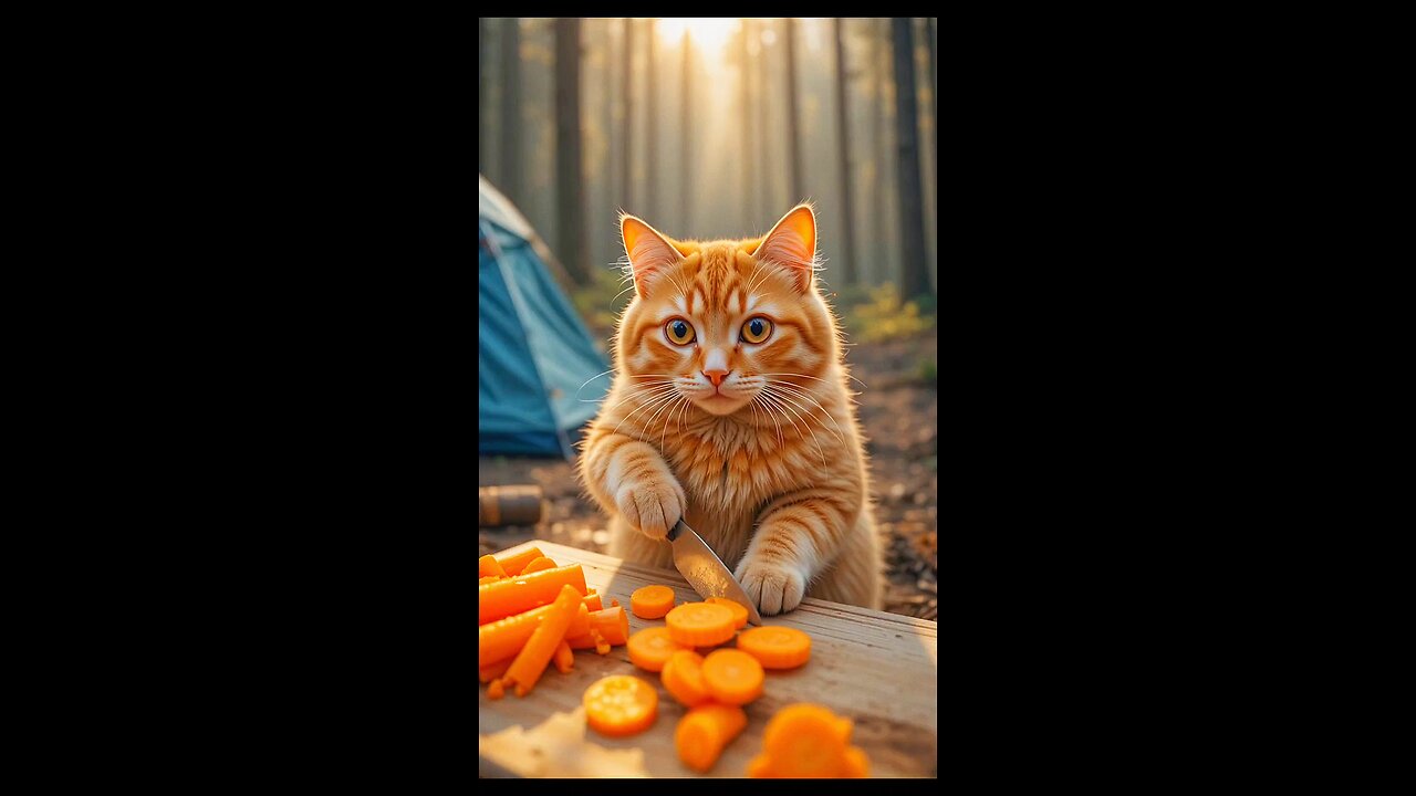 Cute Cat is Cutting 🥕 Carrot . #Cats #catsoftiktok #growmyaccount #unfreezemyaccount