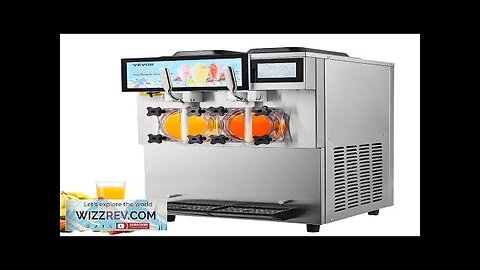 2 x 12L / 3.17 Gal Commercial Slushy Machine Margarita Smoothie Frozen Review