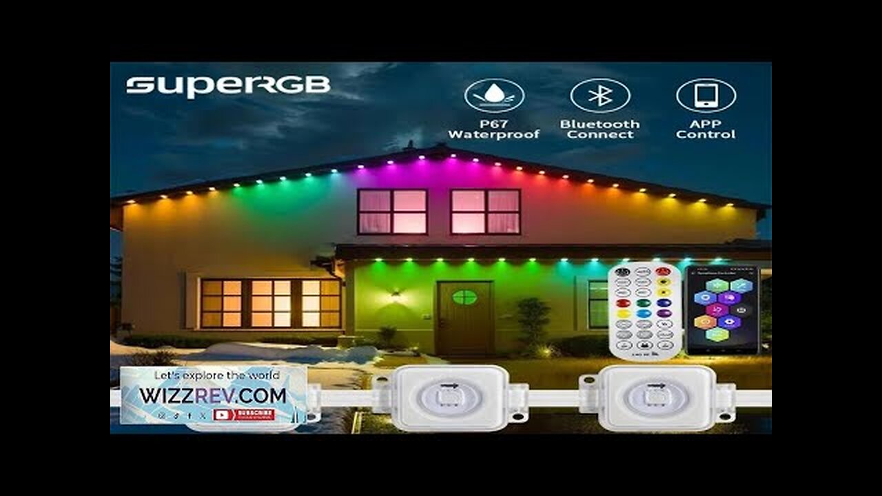 30M Permanent Outdoor Eaves LED Lights String APP Bluetooth Pixels Addressable Led Review