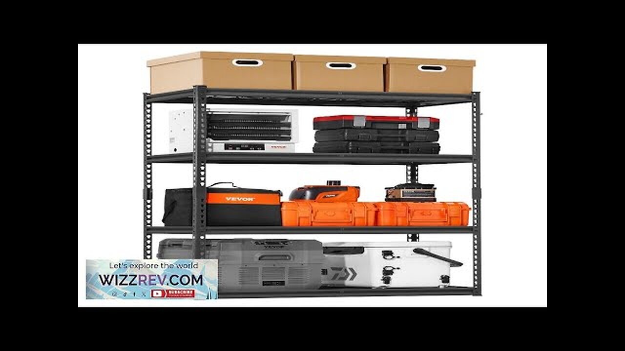 Storage Shelves 4 Tier Adjustable Heavy Duty Garage Shelving Units 2400 lbs Review