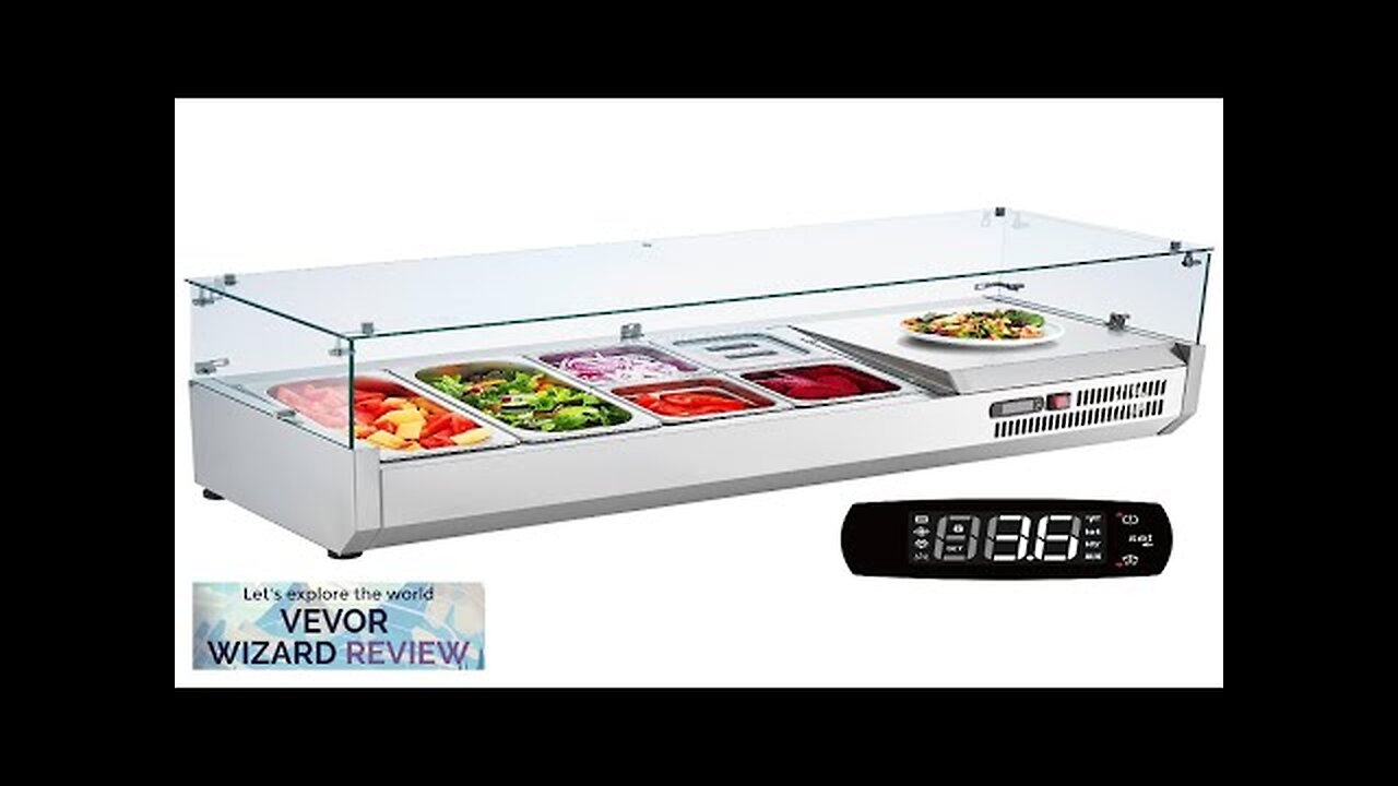 VEVOR Refrigerated Condiment Prep Station 135 W Countertop Refrigerated Condiment Station Review