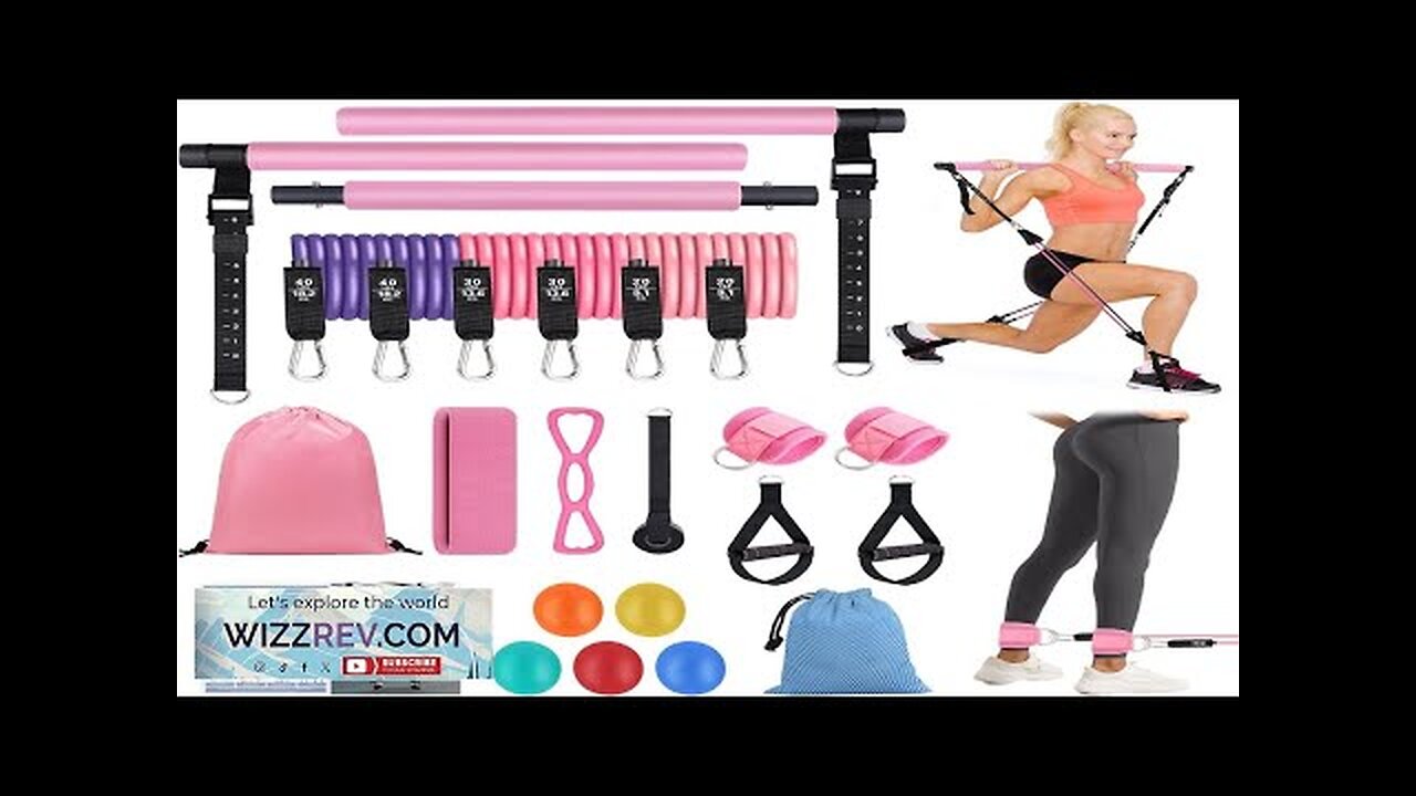 Pilates Bar Kit with Resistance Bands Multifunctional Stretched Fusion Pilates Bar Kit Review