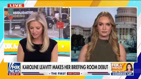 Karoline Leavitt takes legacy media to task in first briefing