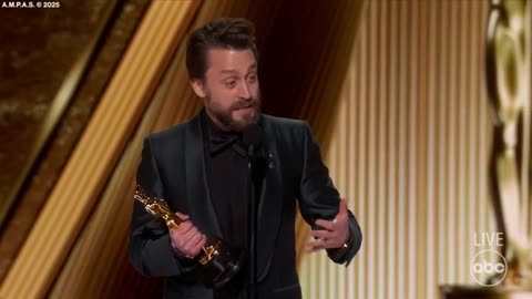 Oscars 2025 : Kieran Culkin Takes Home His First Academy Award #Oscars2025 #Oscars