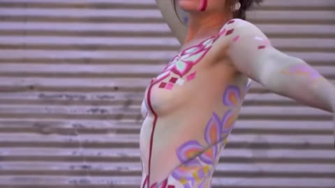 [4K HouseWife] ❤️ Body art suit Body art Haul Body Painting on Shadia