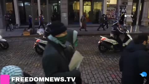 Police arrest anti-ICE protesters in NYC.