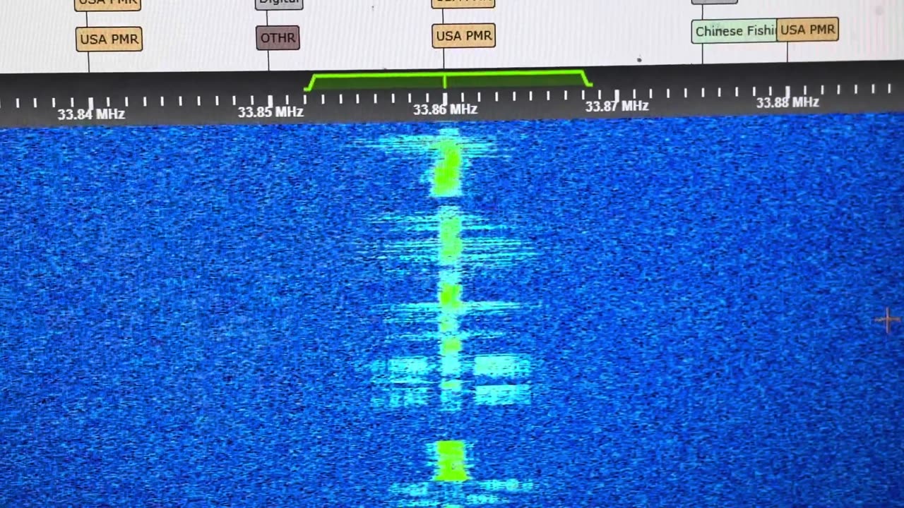 33.100 Odd Data Bursts 1257 UTC - G8JNJ SDR Receiver In UK VHF Low Band DX - 27 November