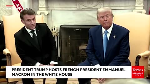 Trump, Macron Take Multiple Questions From The Press During Oval Office Meeting