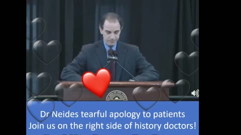 Former Medical Director of Cleveland Clinic, Dr. Neides tearful apology to his patients.