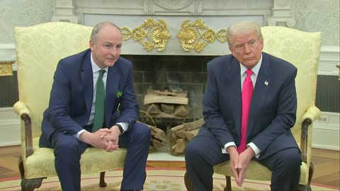 President Trump meets with Irish Prime Minister/Taoiseach Micheal Martin March 12, 2025