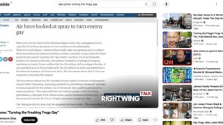 Alex Jones "They´re turning the Frogs Gay"!!!