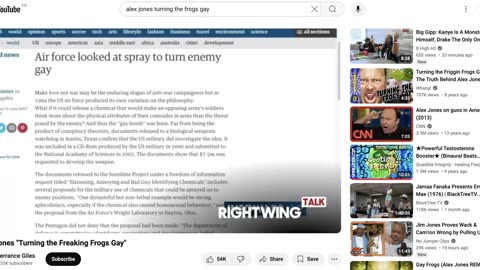 Alex Jones "They´re turning the Frogs Gay"!!!