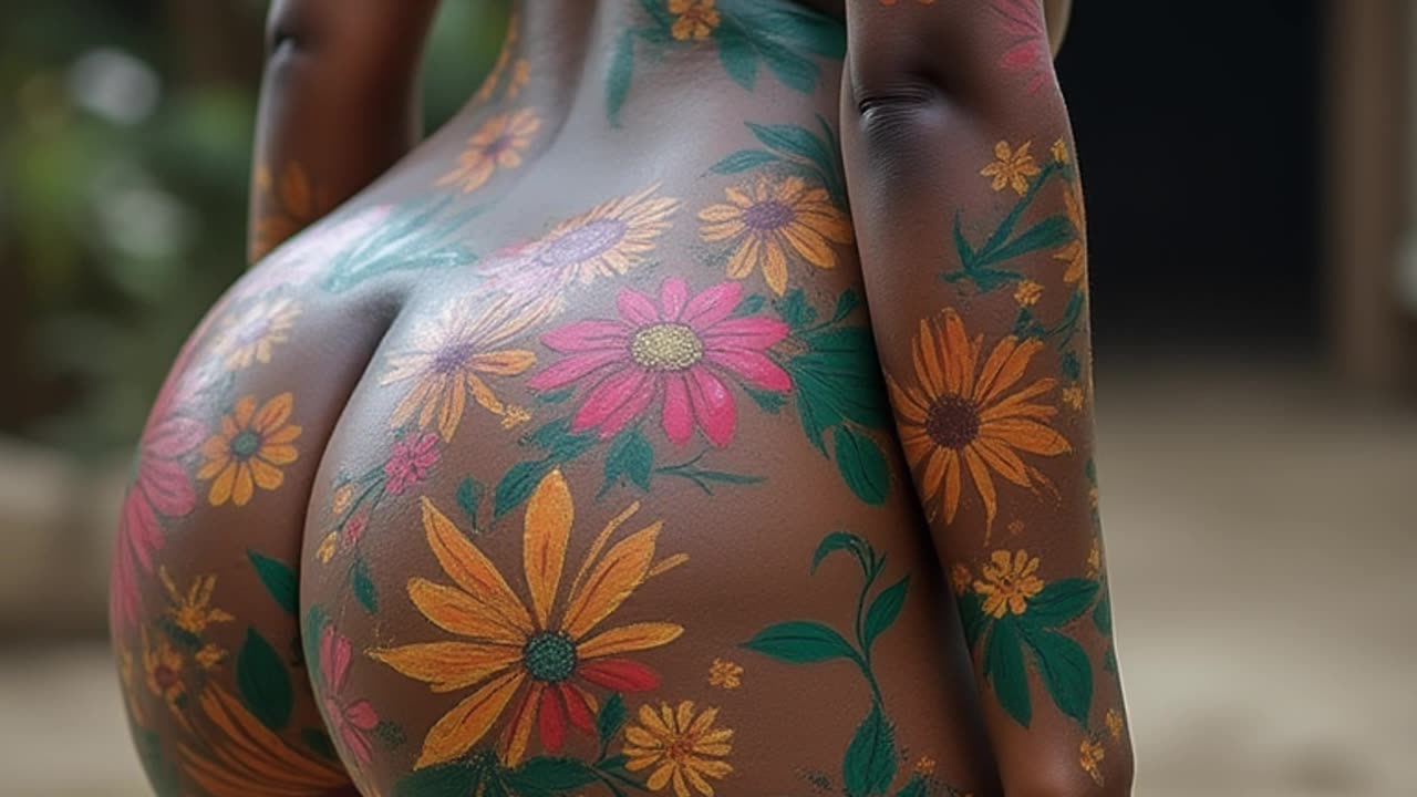 Bodypainting Women Embracing Freedom of Expression