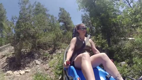 We ride the mountain coasters in Williams Arizona! #mountaincoasters