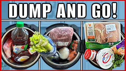 RECIPES - 3 DUMP AND GO Instant Pot Freezer Meals - These Are SO EASY to Make!