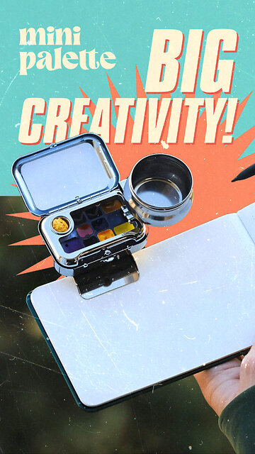 Portable Mini Watercolor Palette Box
