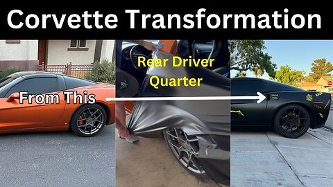 Corvette Transformation Wrap From Orange to Black Metallica Racing Livery