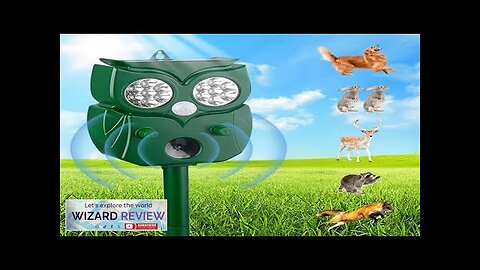 2024 Ultrasonic Animal Repellent Upgraded Outdoor Cat Solar Powered Squirrels Deterrent Review