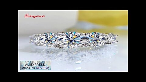 Smyoue 18k Plated 3.6CT All Moissanite Rings for Women 5 Stones Sparkling Review