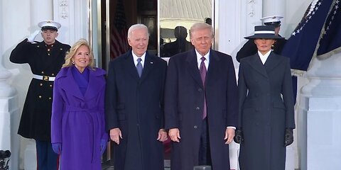 Biden greets Trump at the White House ahead of the inauguration